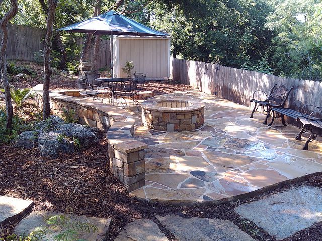 Tulsa Lawn Care landscaping tulsa sprinker french drain fire pit 2